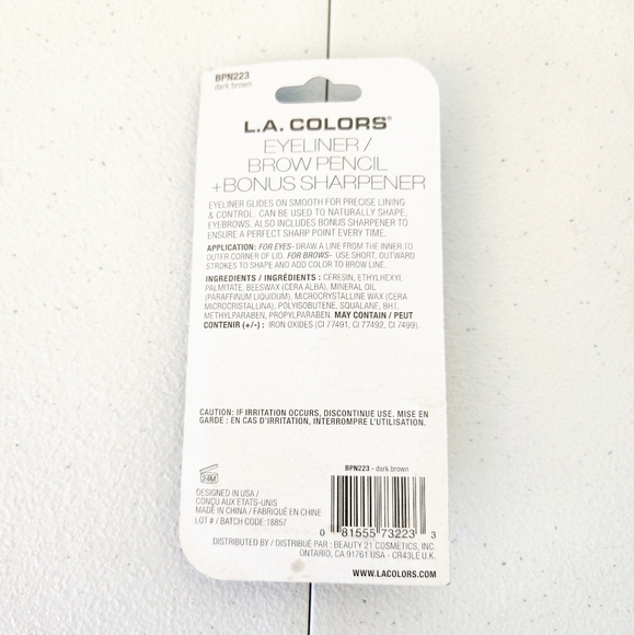 L.A. Colors Eyeliner Eyebrow Pencil Set - Picture 2 of 3